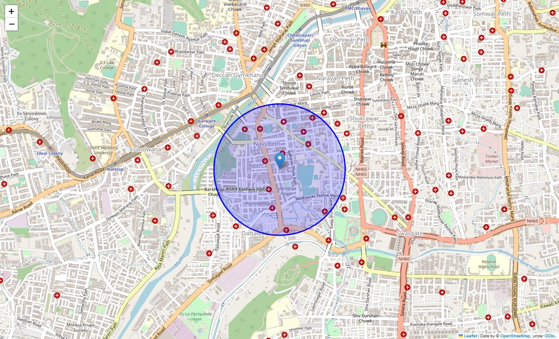 Location Map of Lokmanya Nagar, Pune
