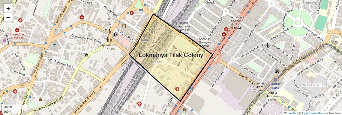 Location Map of Lokmanya Tilak Colony, Mumbai