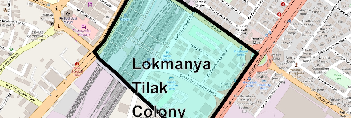 Location Map of Lokmanya Tilak Colony, Mumbai