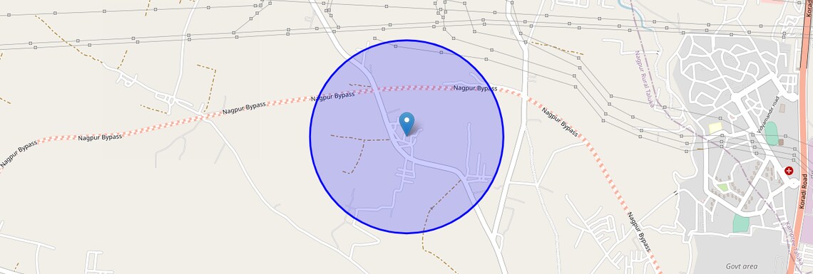 Location Map of Lonare, Nagpur