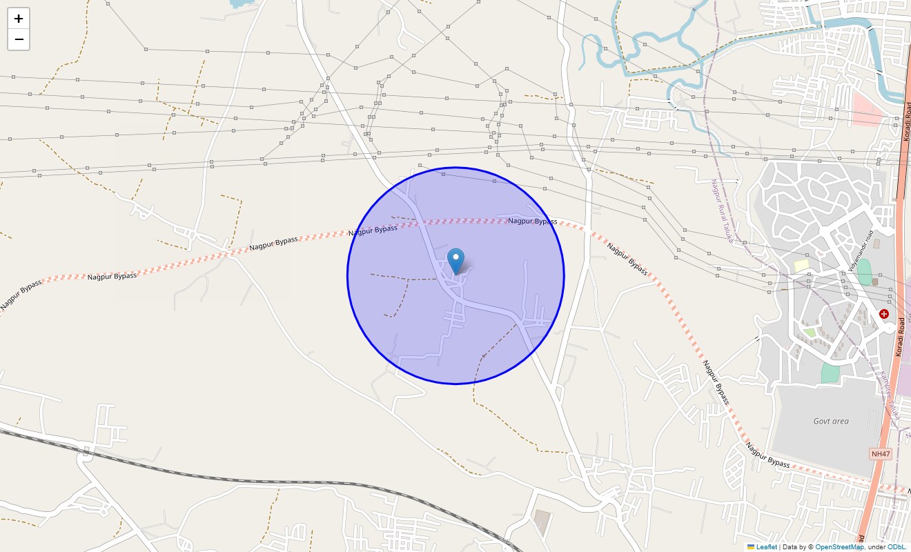 Location Map of Lonare, Nagpur