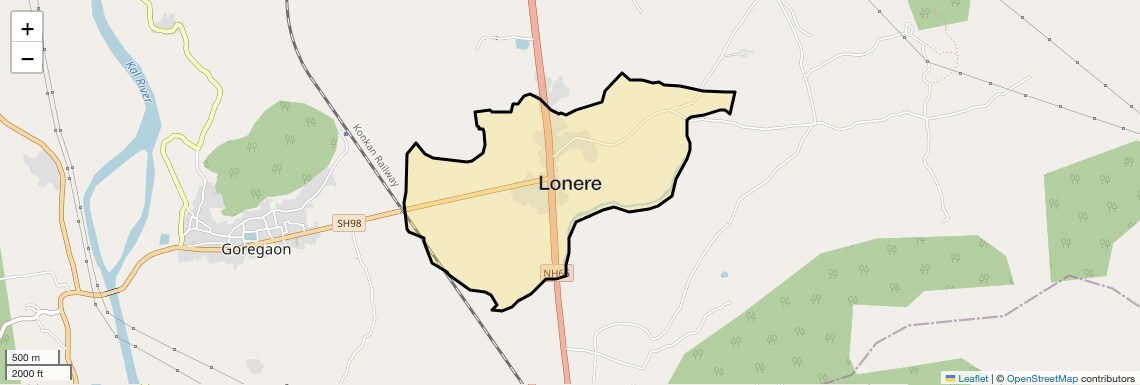 Location Map of Lonere, Navi Mumbai