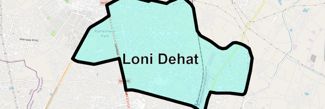 Location Map of Loni Dehat, Ghaziabad