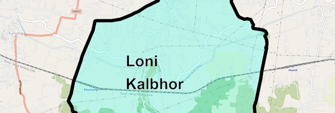 Location Map of Loni Kalbhor, Pune
