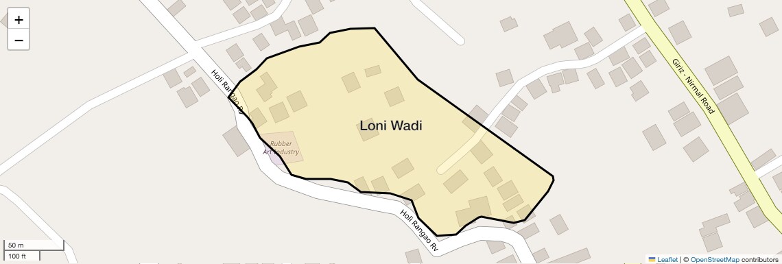 Location Map of Loni Wadi, Palghar