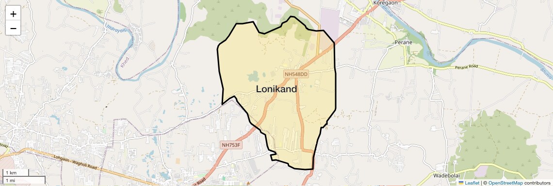 Location Map of Lonikand, Pune