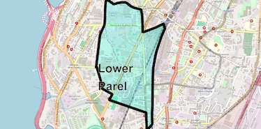 Location Map of Lower Parel, Mumbai
