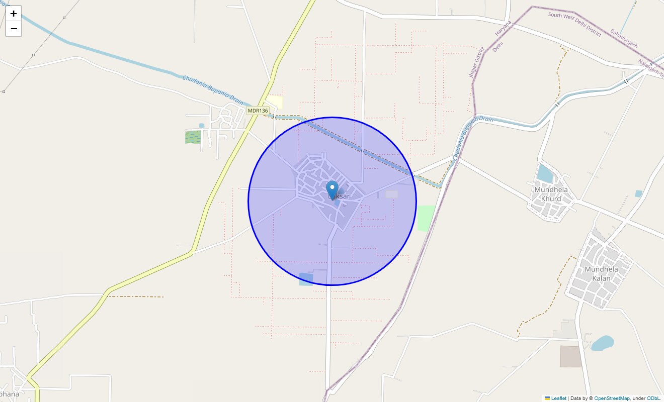 Location Map of Luksar village, Bahadurgarh