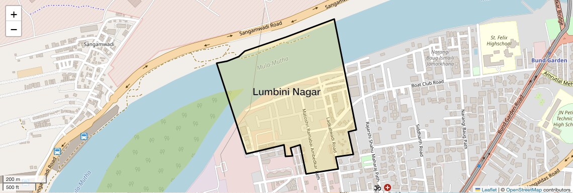 Location Map of Lumbini Nagar, Pune