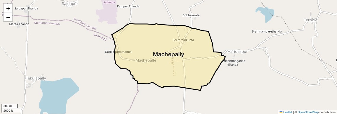 Location Map of Machepally, Hyderabad