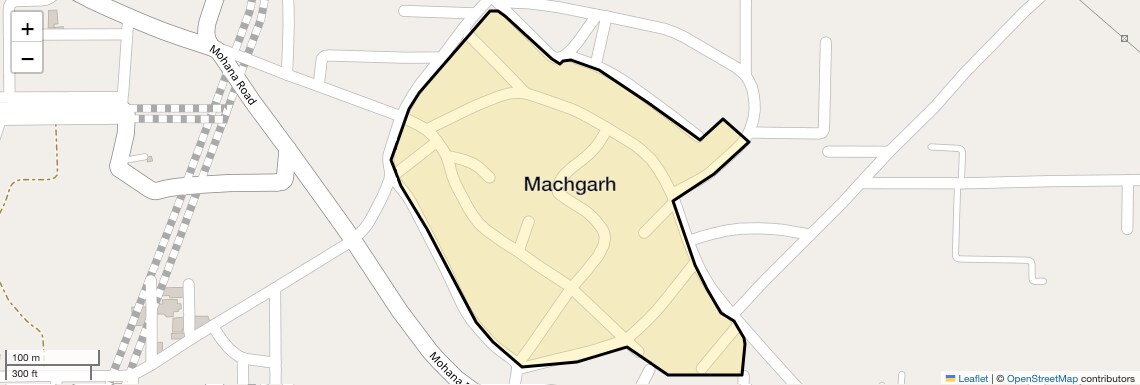 Location Map of Machgarh, Faridabad