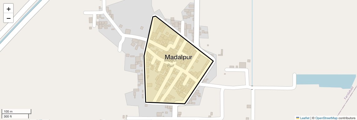 Location Map of Madalpur, Faridabad