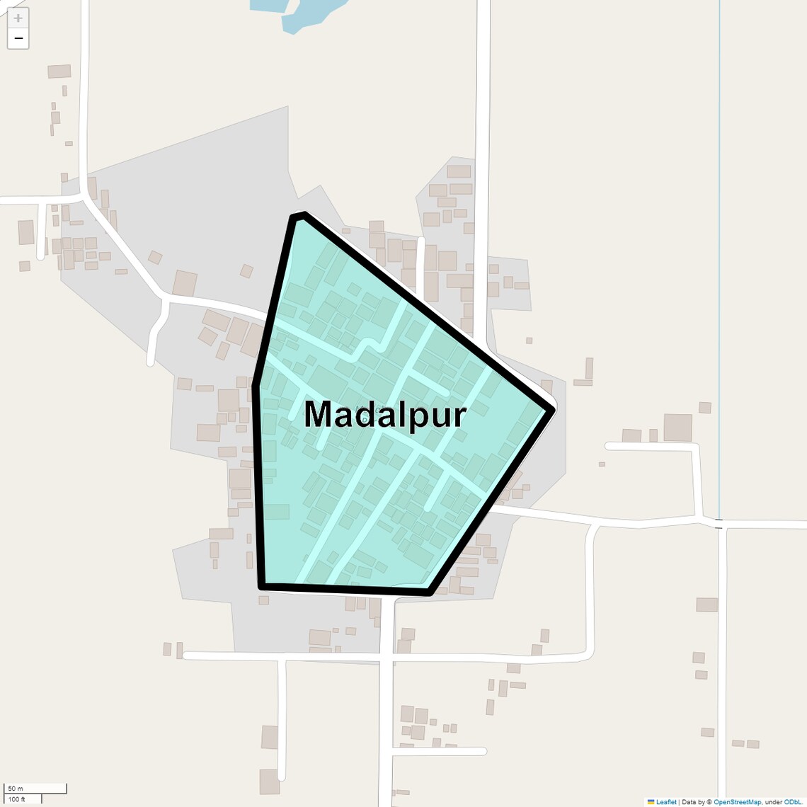Location Map of Madalpur, Faridabad