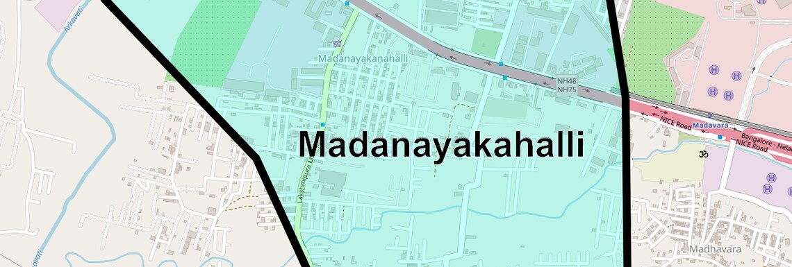 Location Map of Madanayakahalli, Bangalore