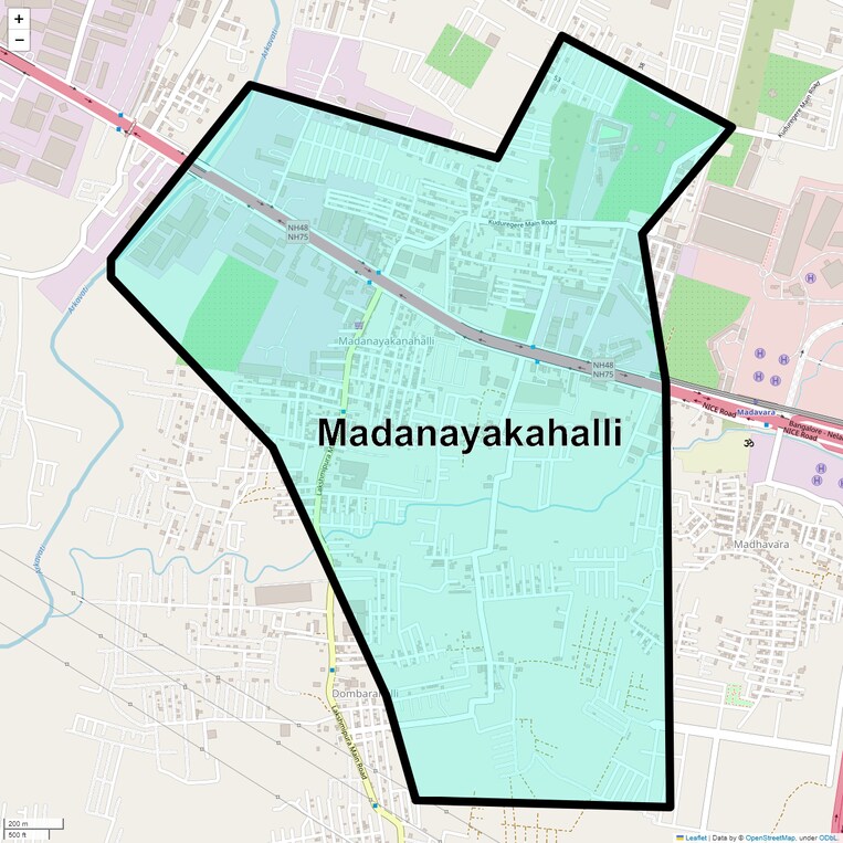 Location Map of Madanayakahalli