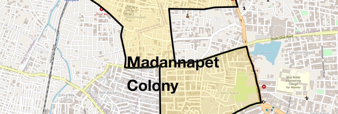 Location Map of Madannapet Colony, Hyderabad