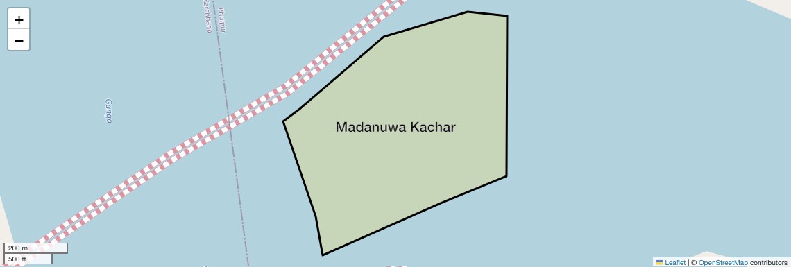 Location Map of Madanuwa Kachar, Allahabad