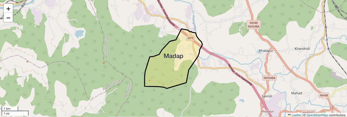 Location Map of Madap, Navi Mumbai