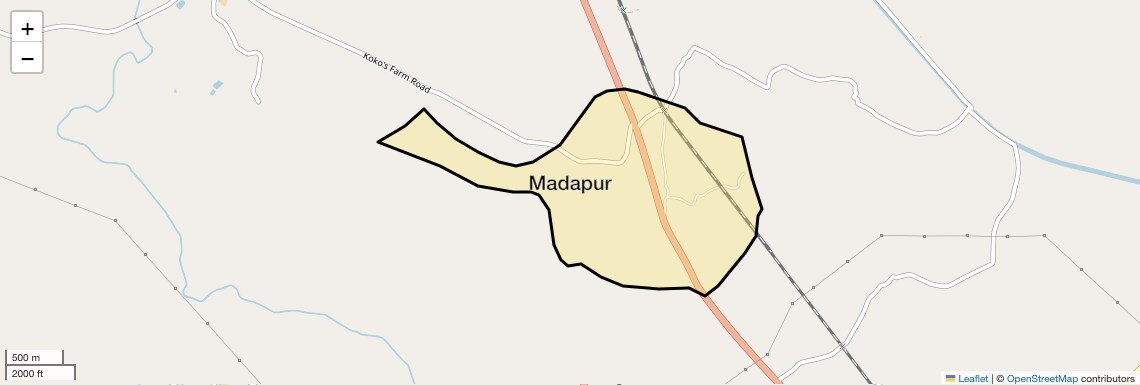 Location Map of Madapur, Lucknow