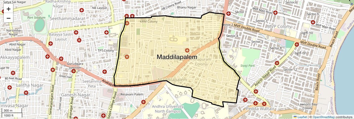 Maddilapalem Map