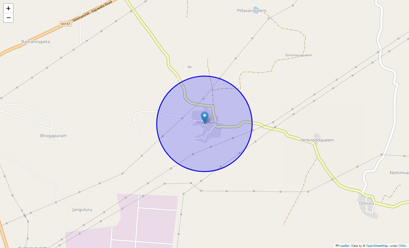 Location Map of Madduturu, Vizag