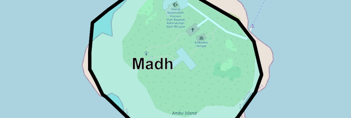 Location Map of Madh, Mumbai