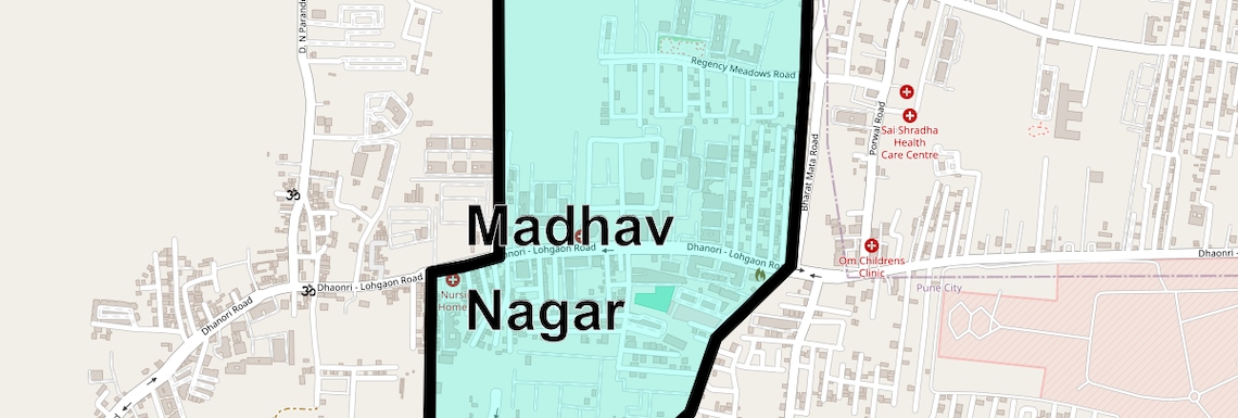Location Map of Madhav Nagar, Pune