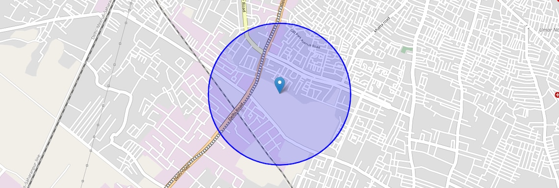 Location Map of Madhav Puram, Meerut