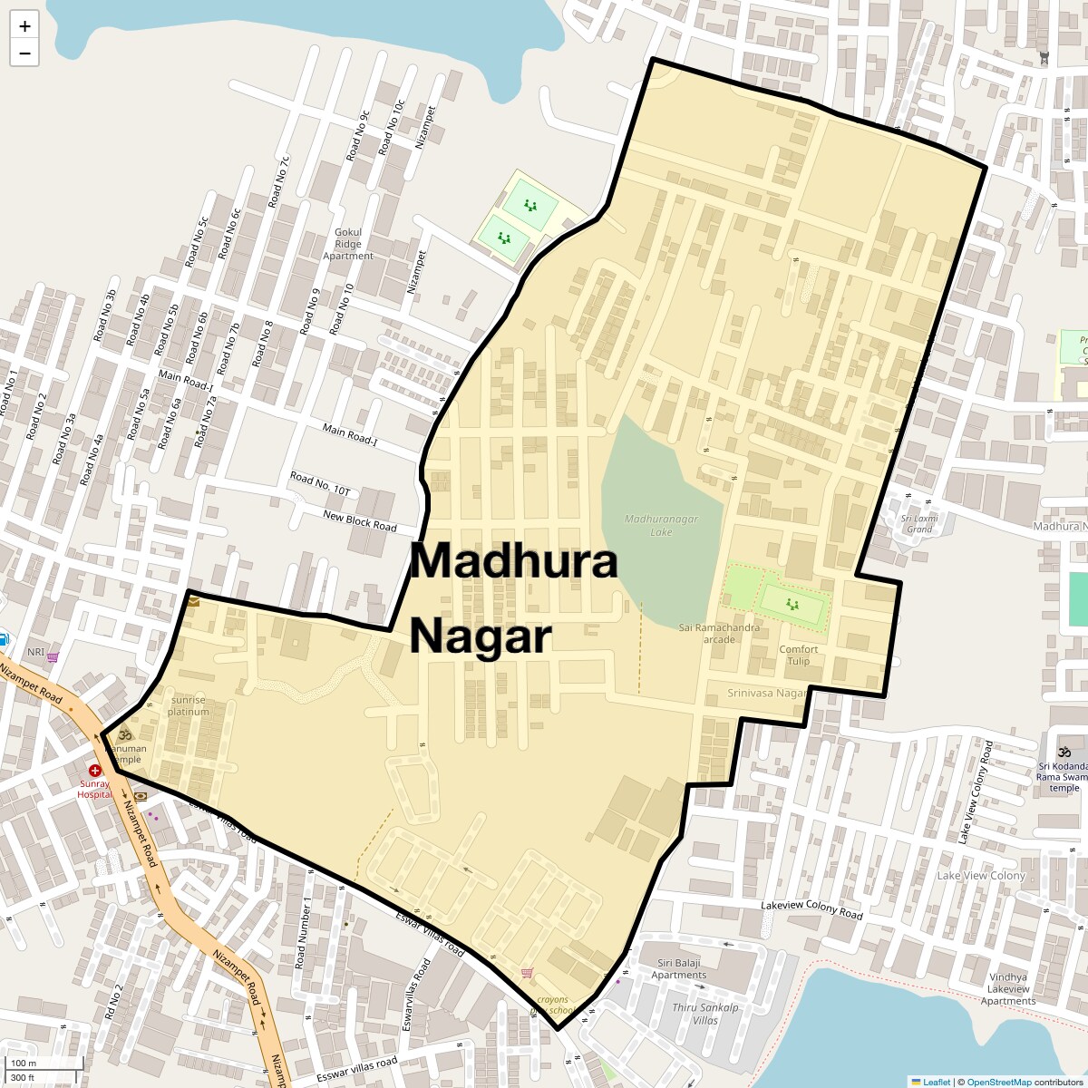 Check Time Travel of Madhura Nagar, Hyderabad