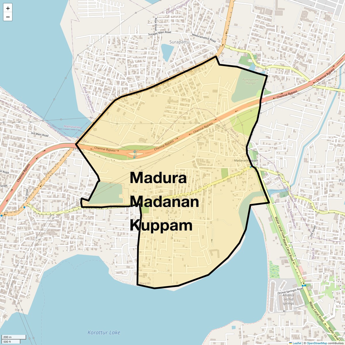 Check Time Travel of Madura Madanan Kuppam, Chennai