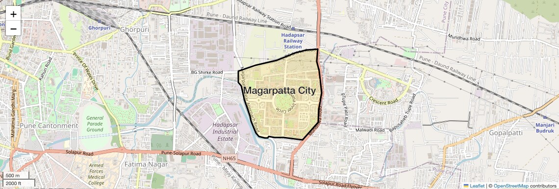 Location Map of Magarpatta City, Pune