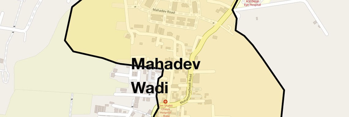 Location Map of Mahadev Wadi, Pune