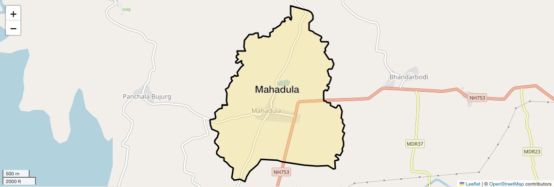 Location Map of Mahadula, Nagpur