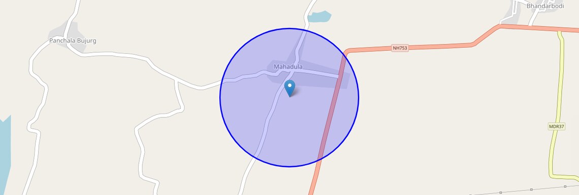 Location Map of Mahadula, Nagpur