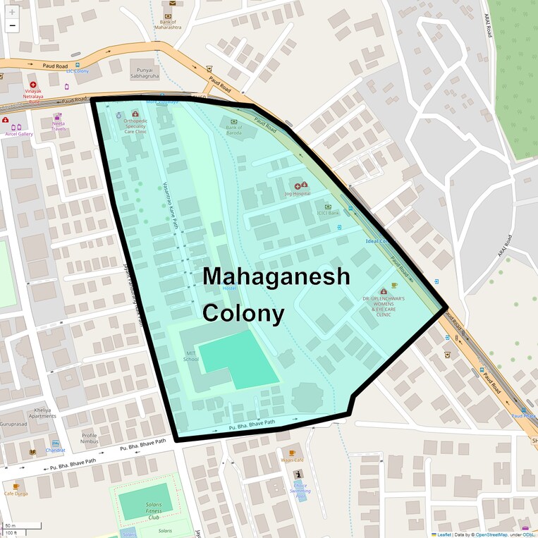 Location Map of Mahaganesh Colony