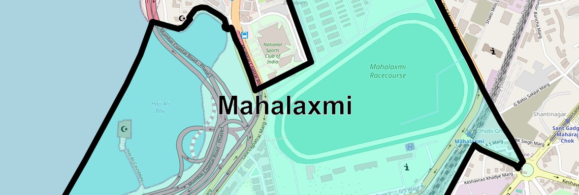 Location Map of Mahalaxmi, Mumbai