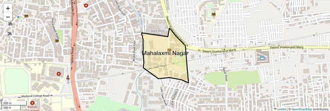 Location Map of Mahalaxmi Nagar, Pune