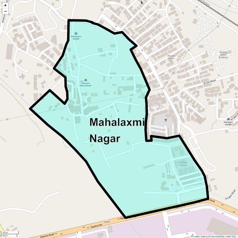 Location Map of Mahalaxmi Nagar