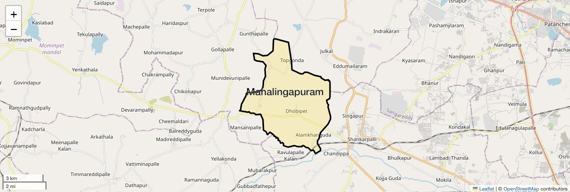 Location Map of Mahalingapuram, Hyderabad