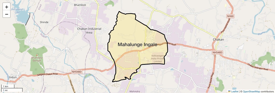 Location Map of Mahalunge Ingale, Pune