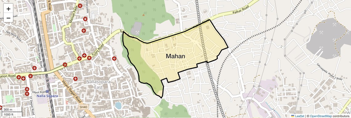 Location Map of Mahan, Palghar