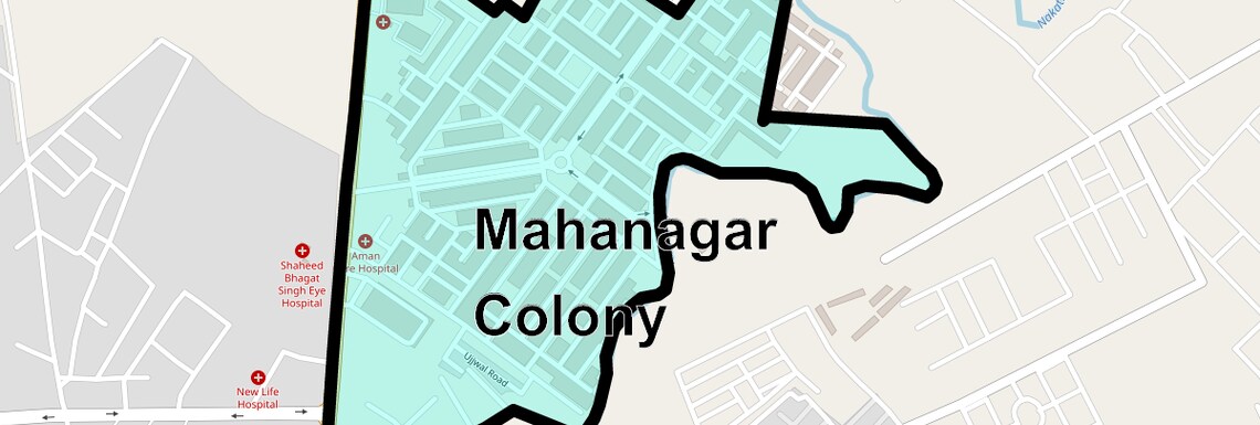 Location Map of Mahanagar Colony, Bareilly