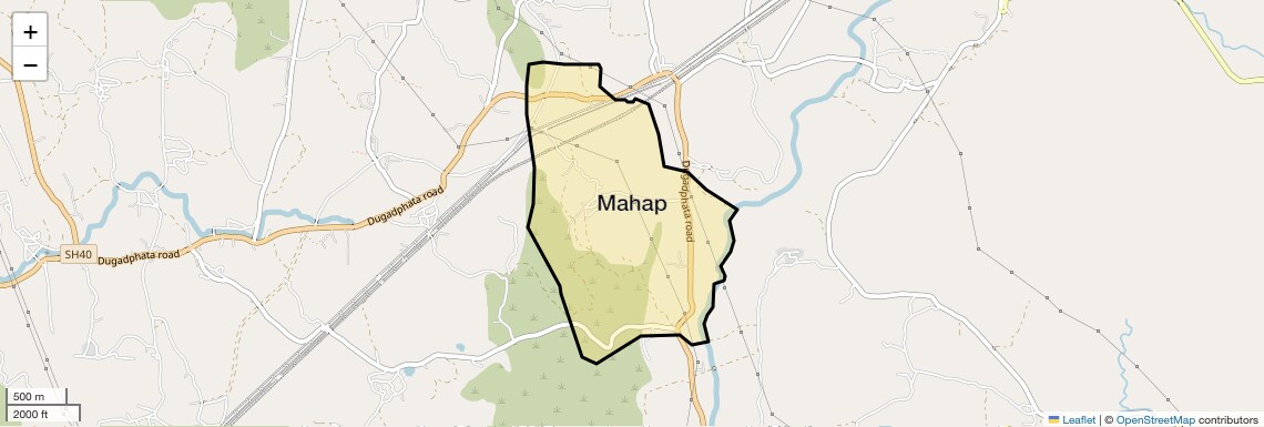 Location Map of Mahap, Thane