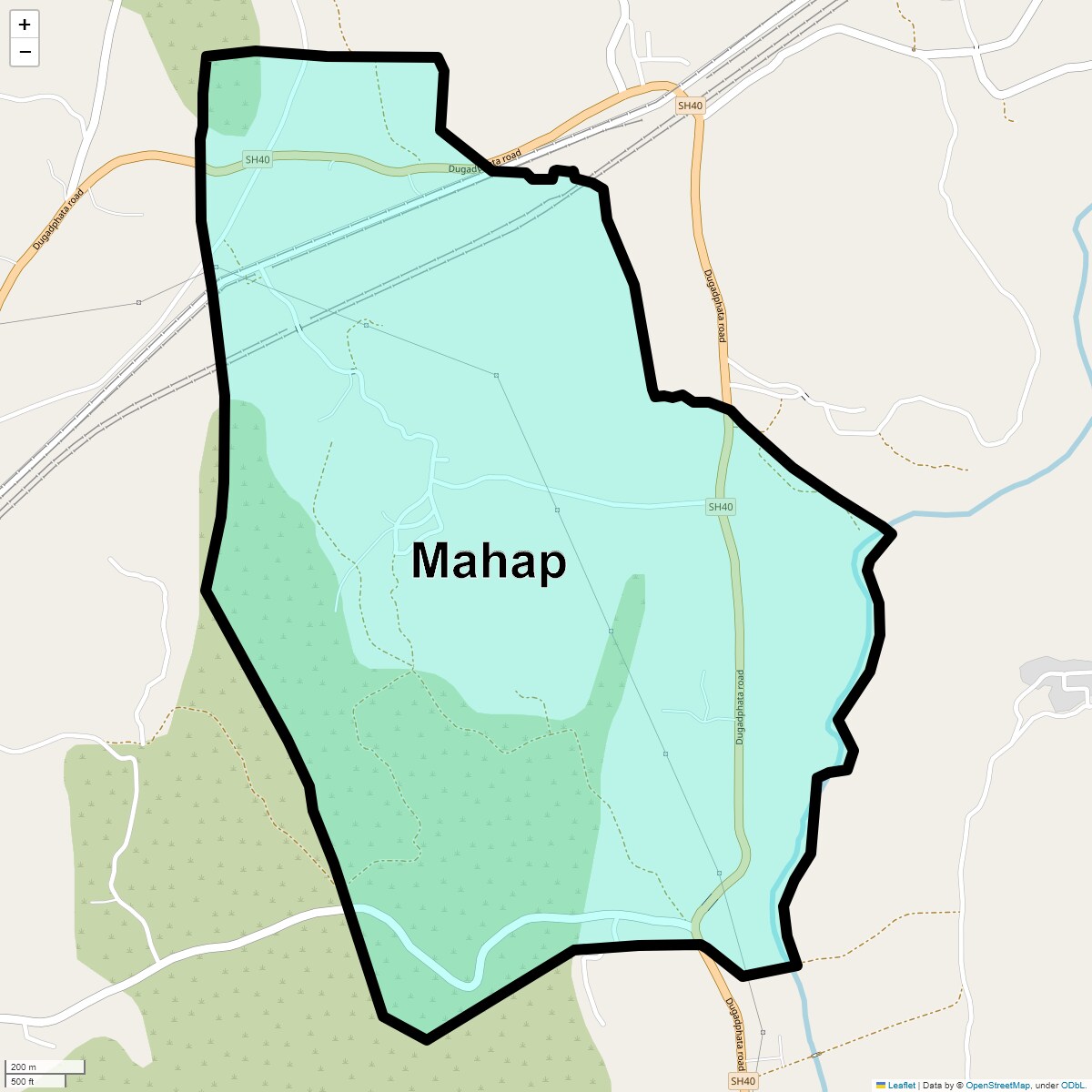 Location Map of Mahap, Thane