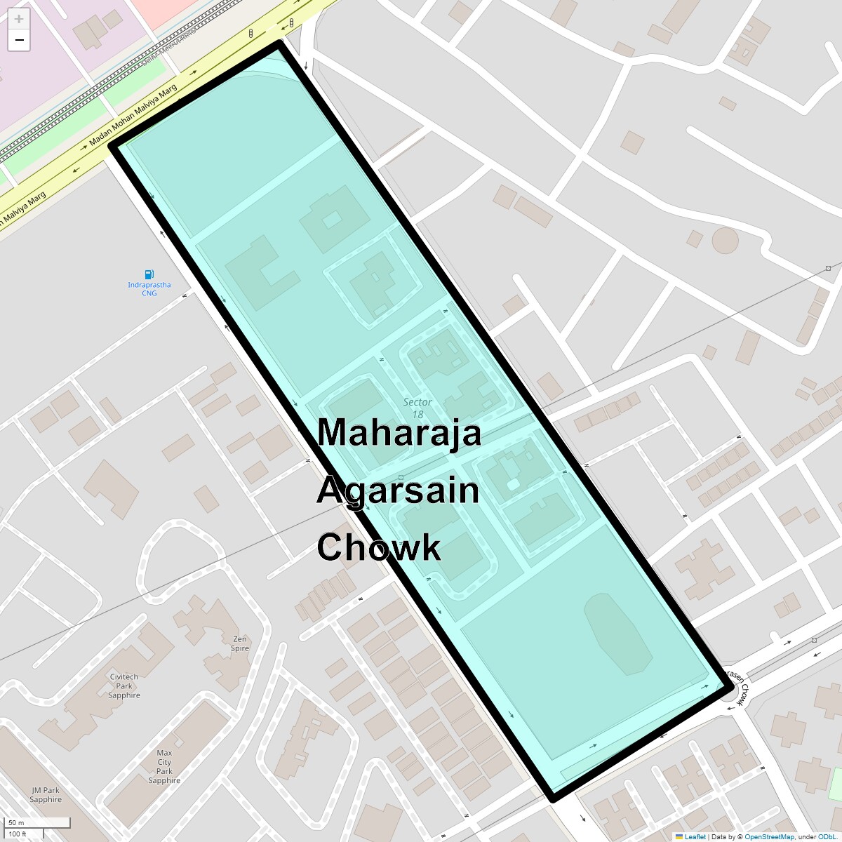 Check Time Travel of Maharaja Agarsain Chowk, Ghaziabad