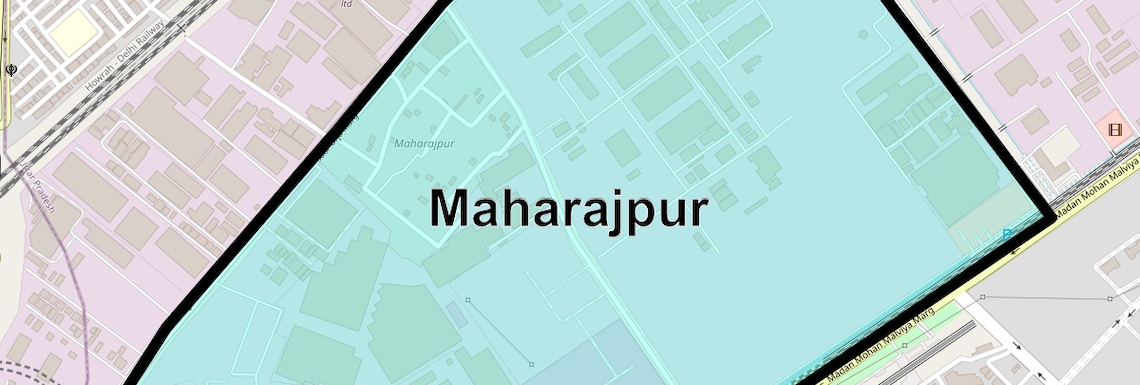 Location Map of Maharajpur, Ghaziabad