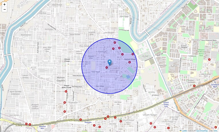 Location Map of Maharani Enclave