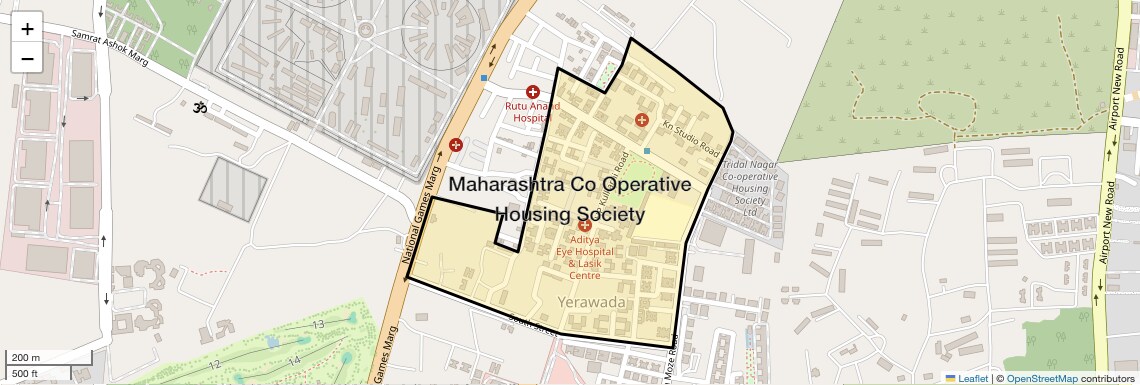 Location Map of Maharashtra Co Operative Housing Society, Pune
