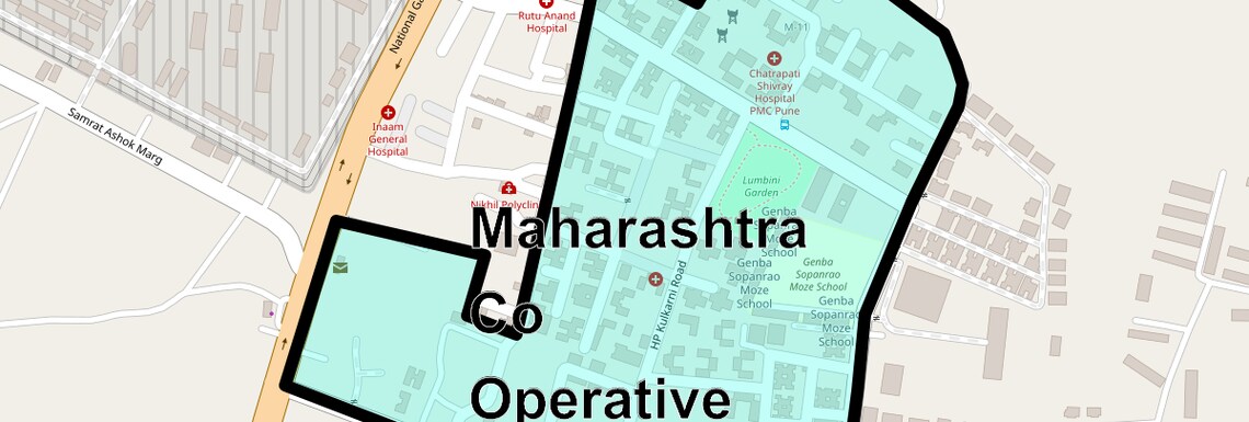 Location Map of Maharashtra Co Operative Housing Society, Pune