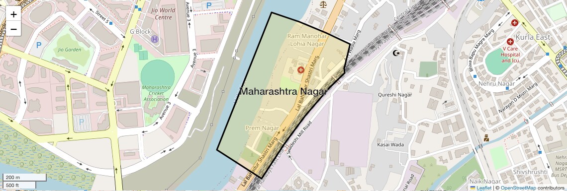 Location Map of Maharashtra Nagar, Mumbai